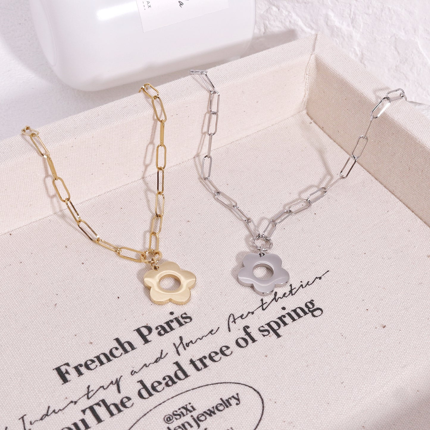 Brielle Decadent Floral Chain Necklace