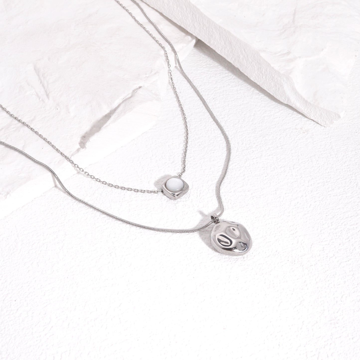 Sayeesha Double Layer Minimalist Steel Necklace