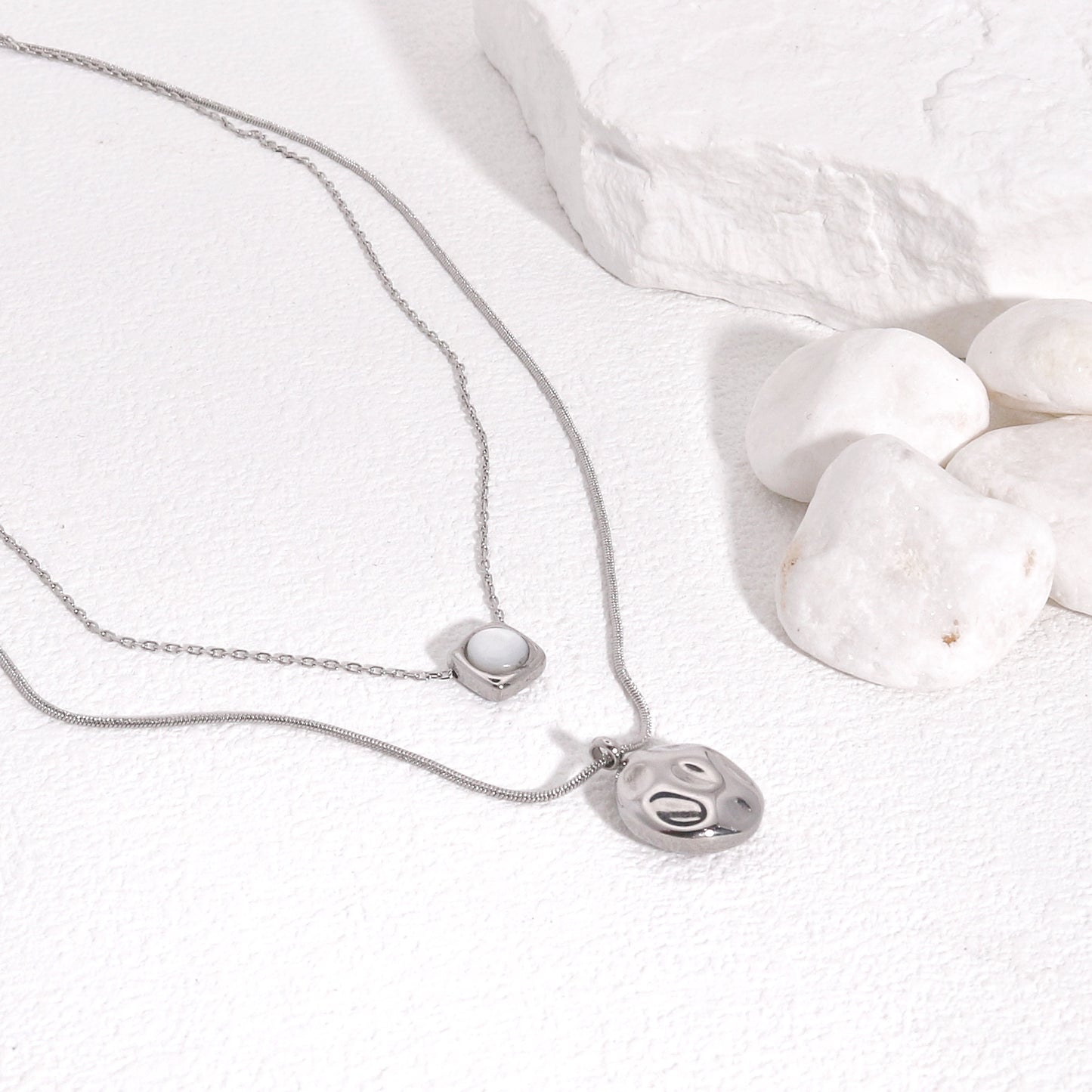 Sayeesha Double Layer Minimalist Steel Necklace