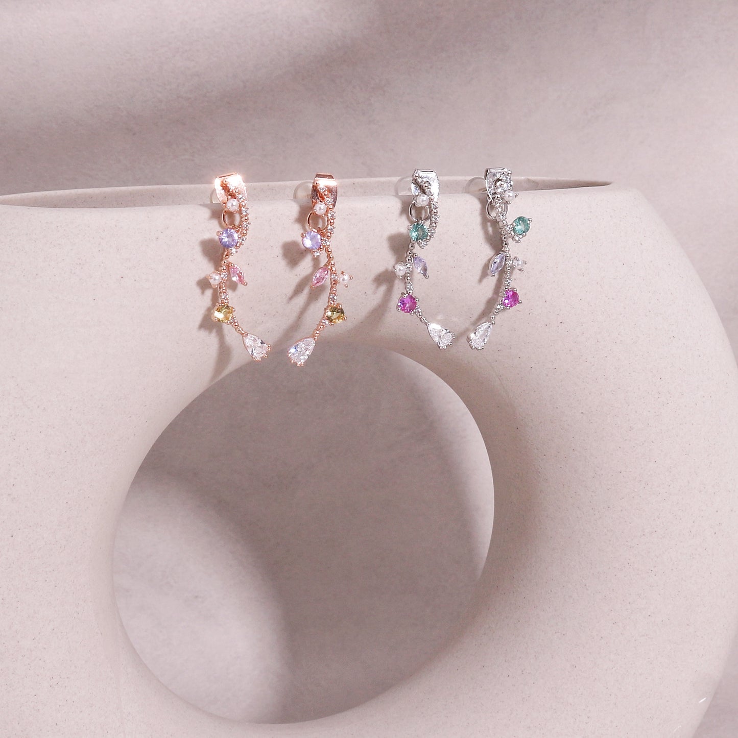 Jacqueline Crystal Waterfall Earring Jacket