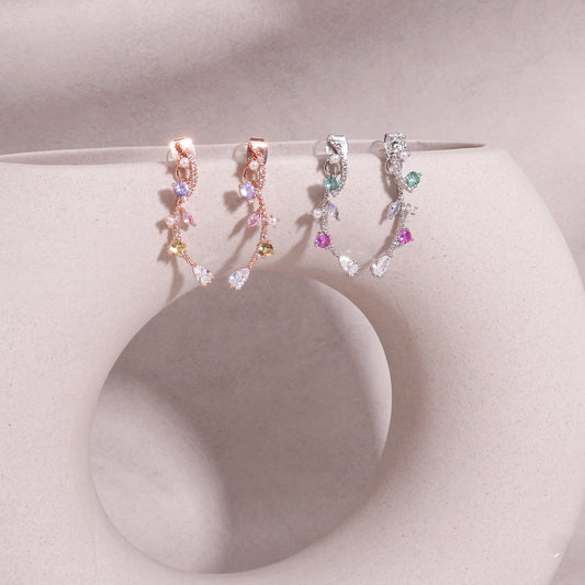 Jacqueline Crystal Waterfall Earring Jacket