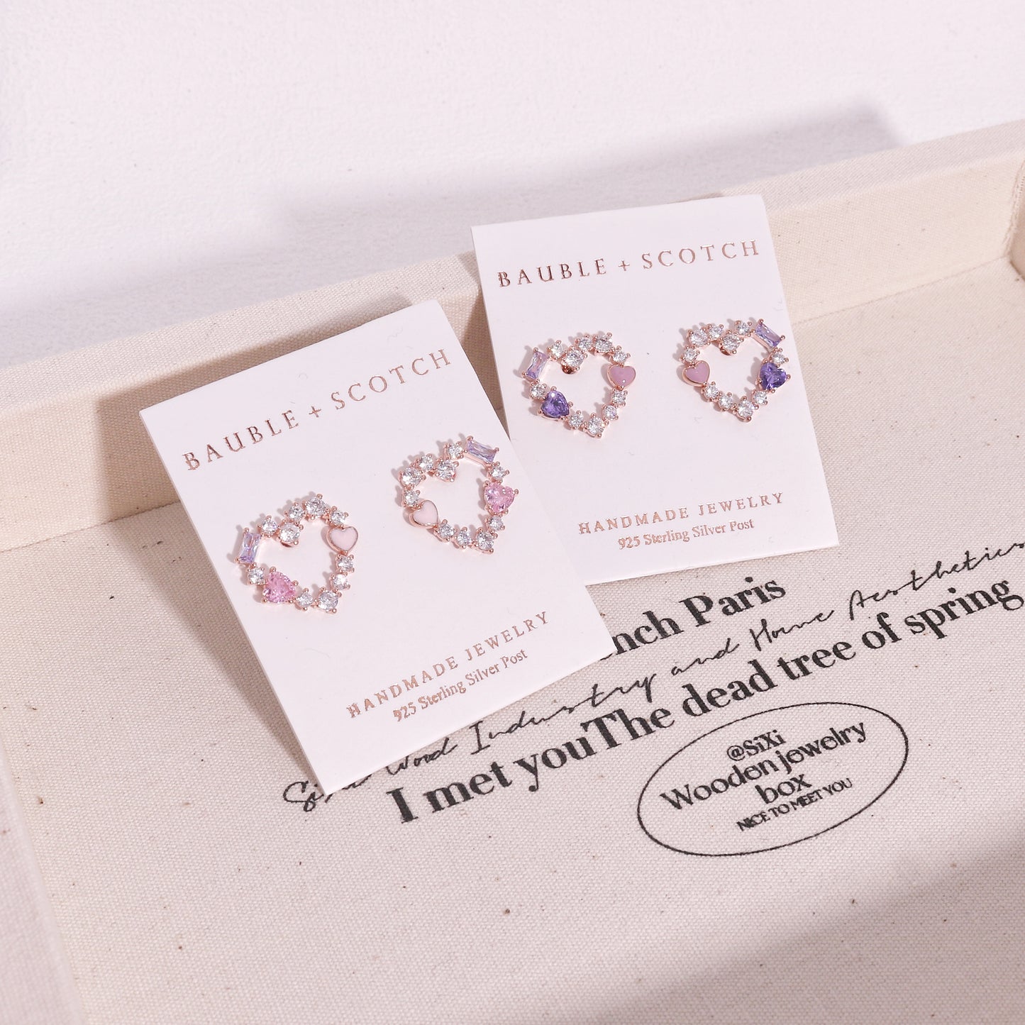 Kitson Romance Heart Stud Earrings