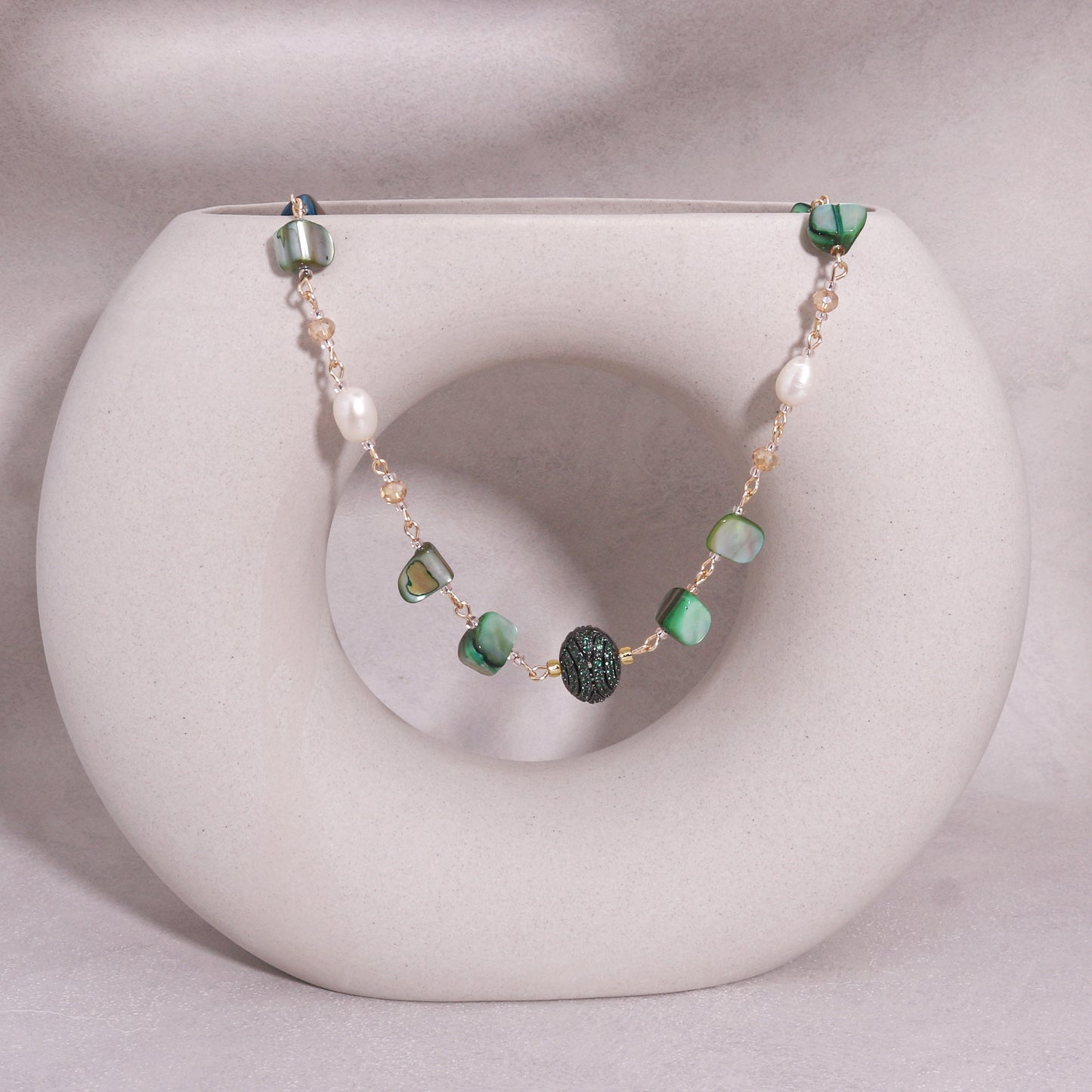 Desiree Handmade Natural Gem Long Necklace