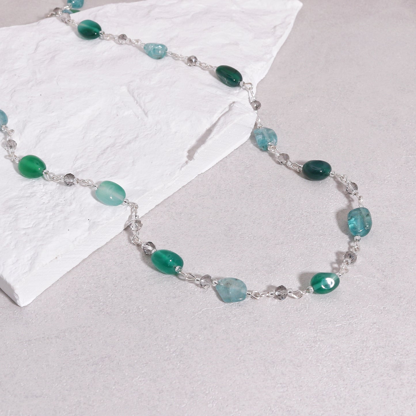 Erica Natural Gem Handwired Necklace