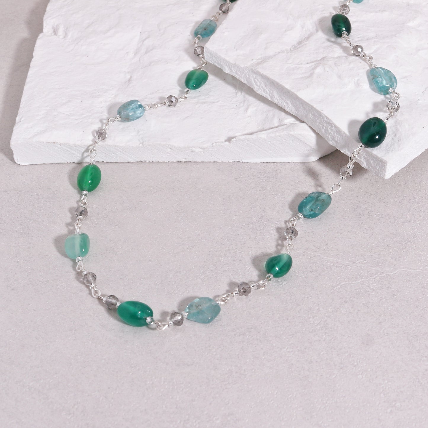 Erica Natural Gem Handwired Necklace