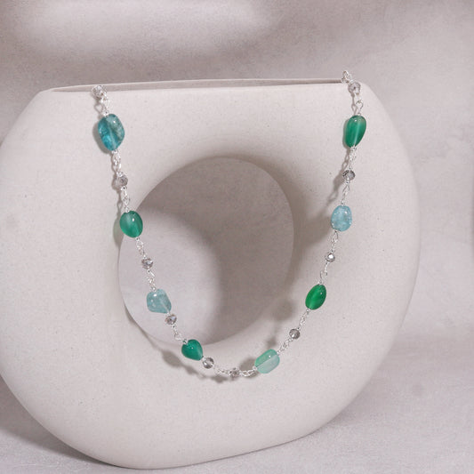 Erica Natural Gem Handwired Necklace
