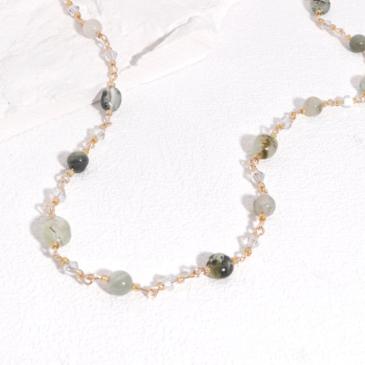 Eleanor Green Phantom Quartz Long Necklace