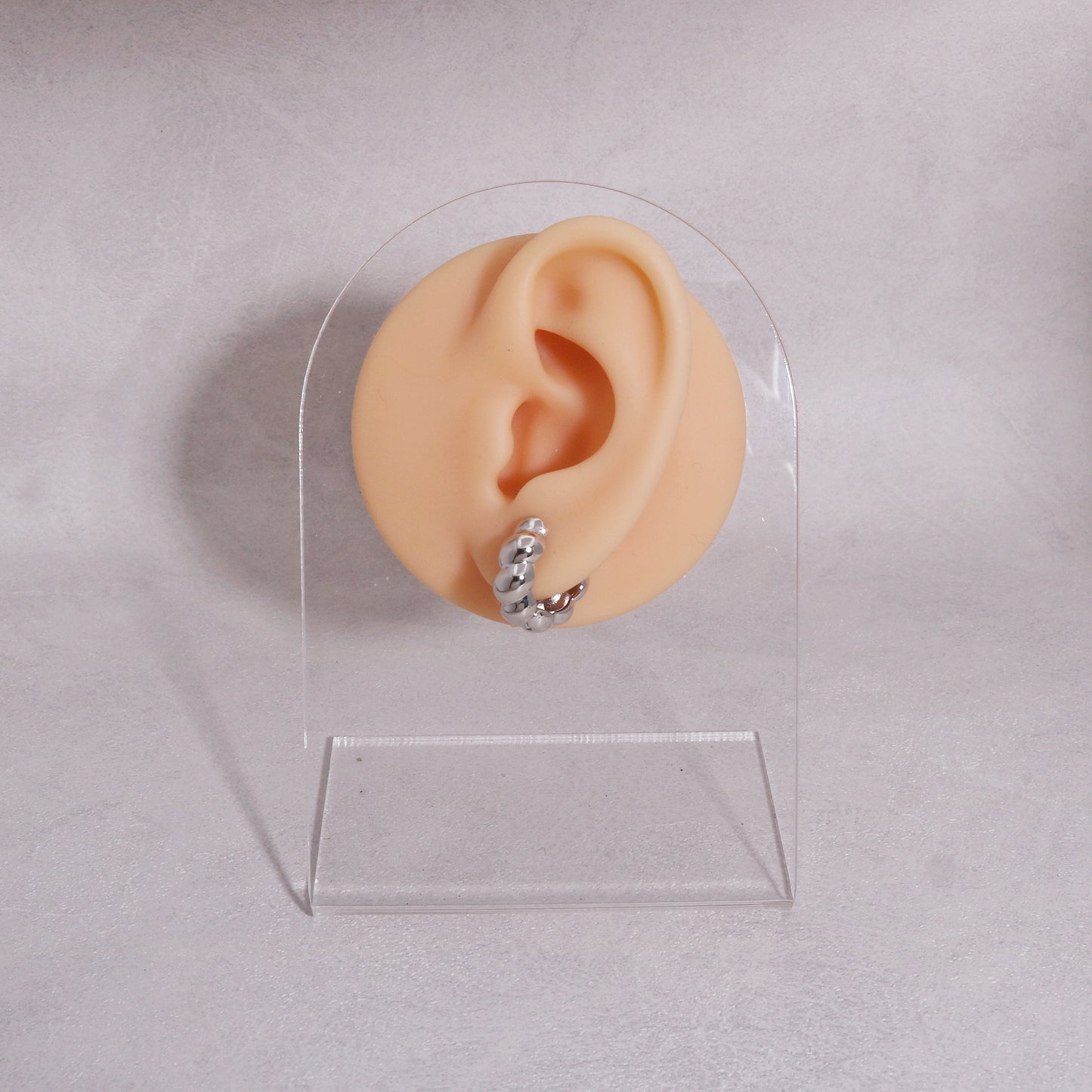 Nelly French Baguette Thick Hoop Earrings