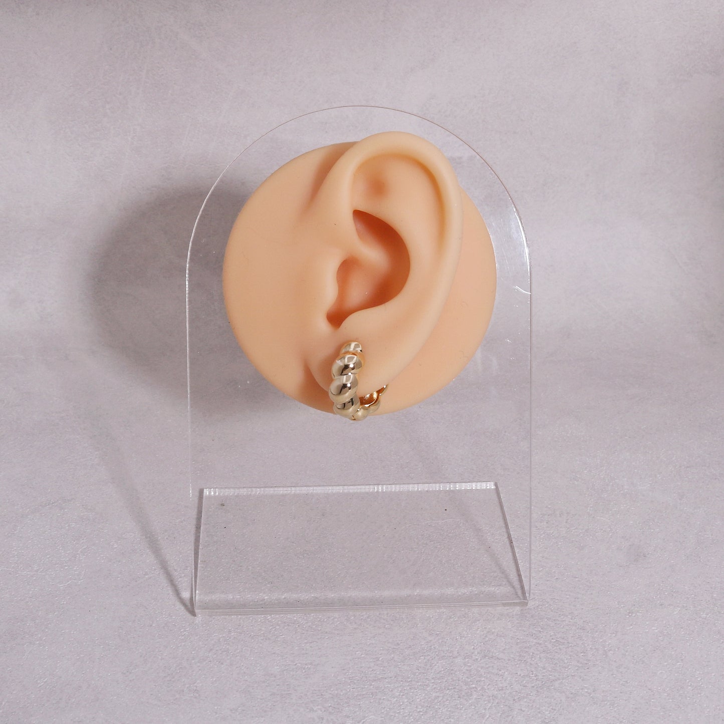 Nelly French Baguette Thick Hoop Earrings