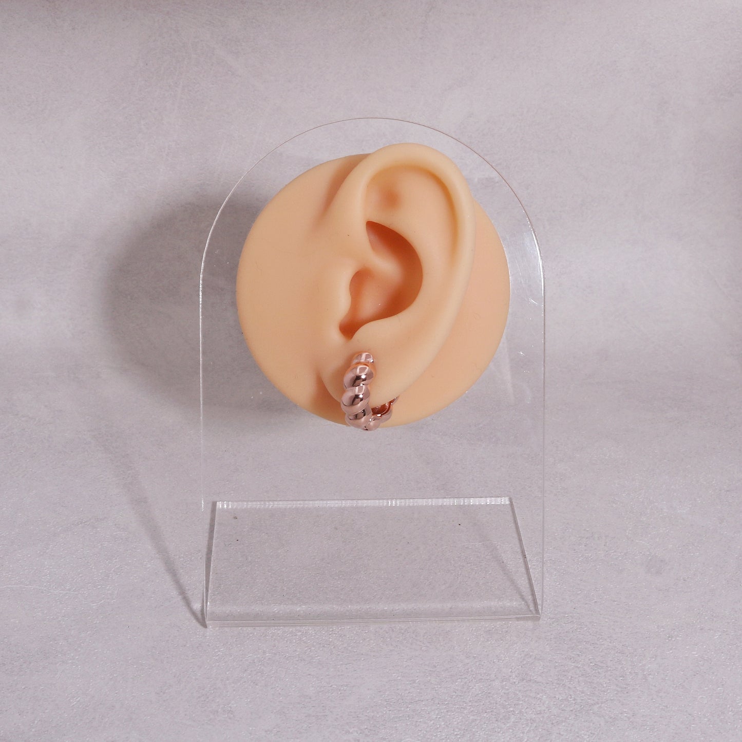 Nelly French Baguette Thick Hoop Earrings