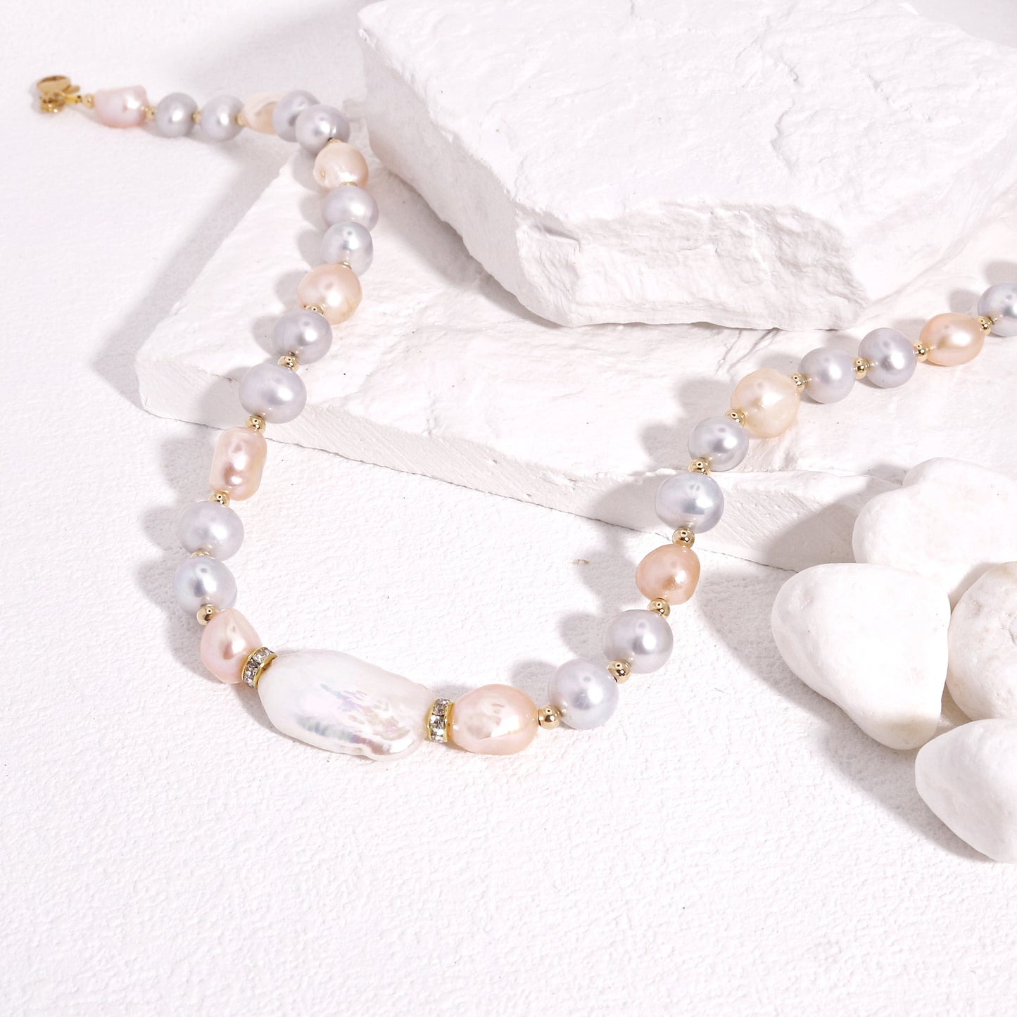 Stoned Essentials Baroque Freshwater Pearl Necklace
