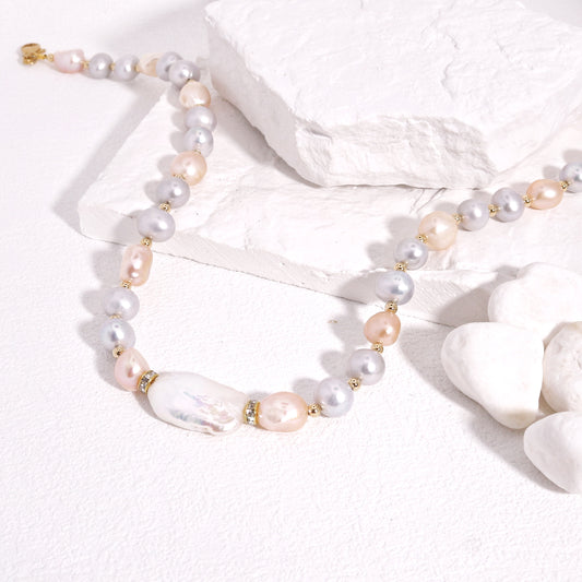 Stoned Essentials Baroque Freshwater Pearl Necklace