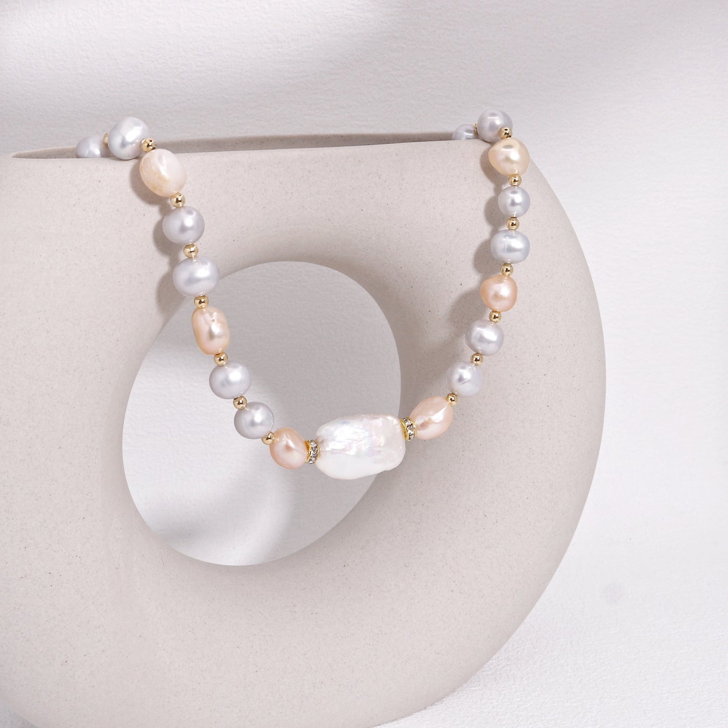 Stoned Essentials Baroque Freshwater Pearl Necklace