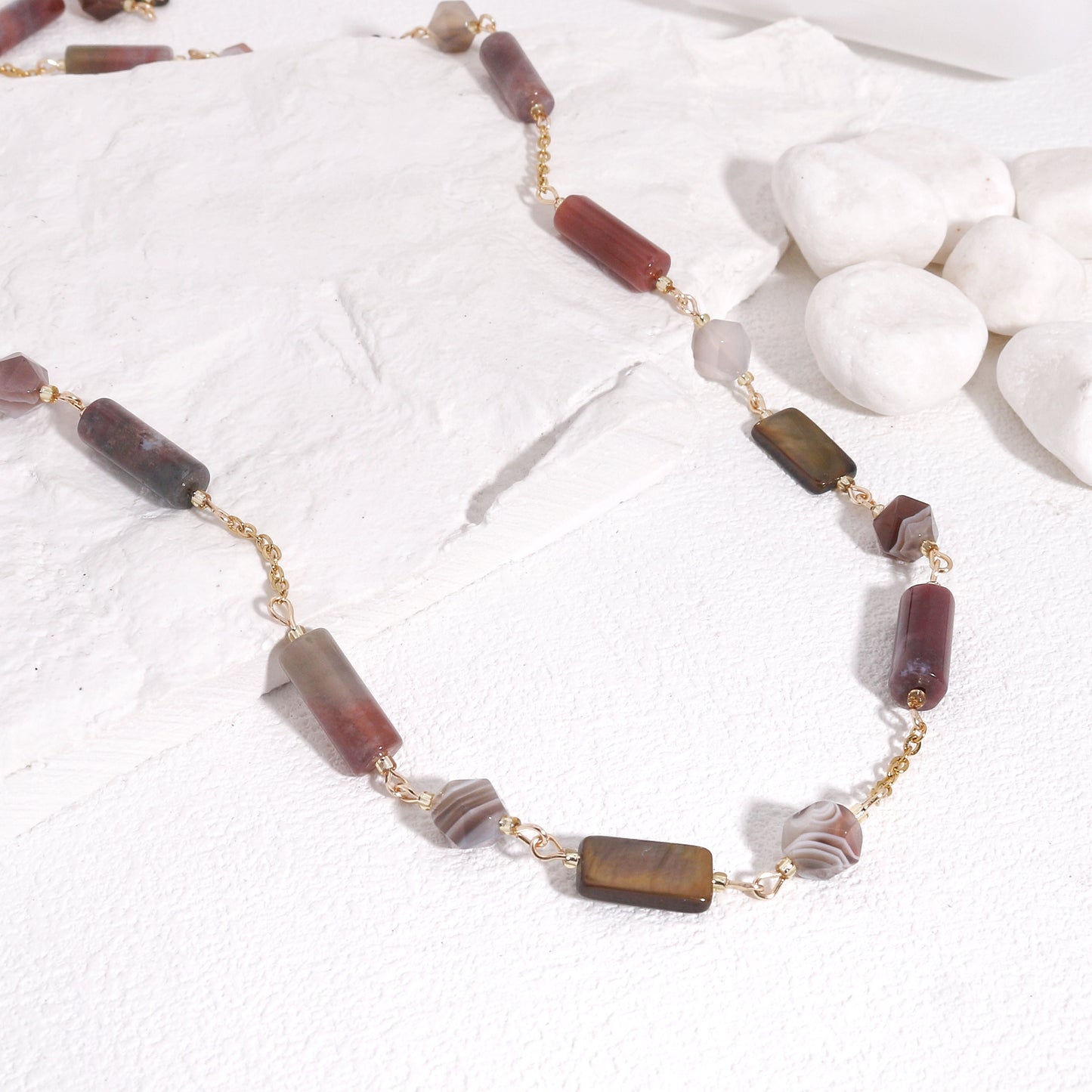 Stoned Essentials Natural Tourmaline Luxury Necklace