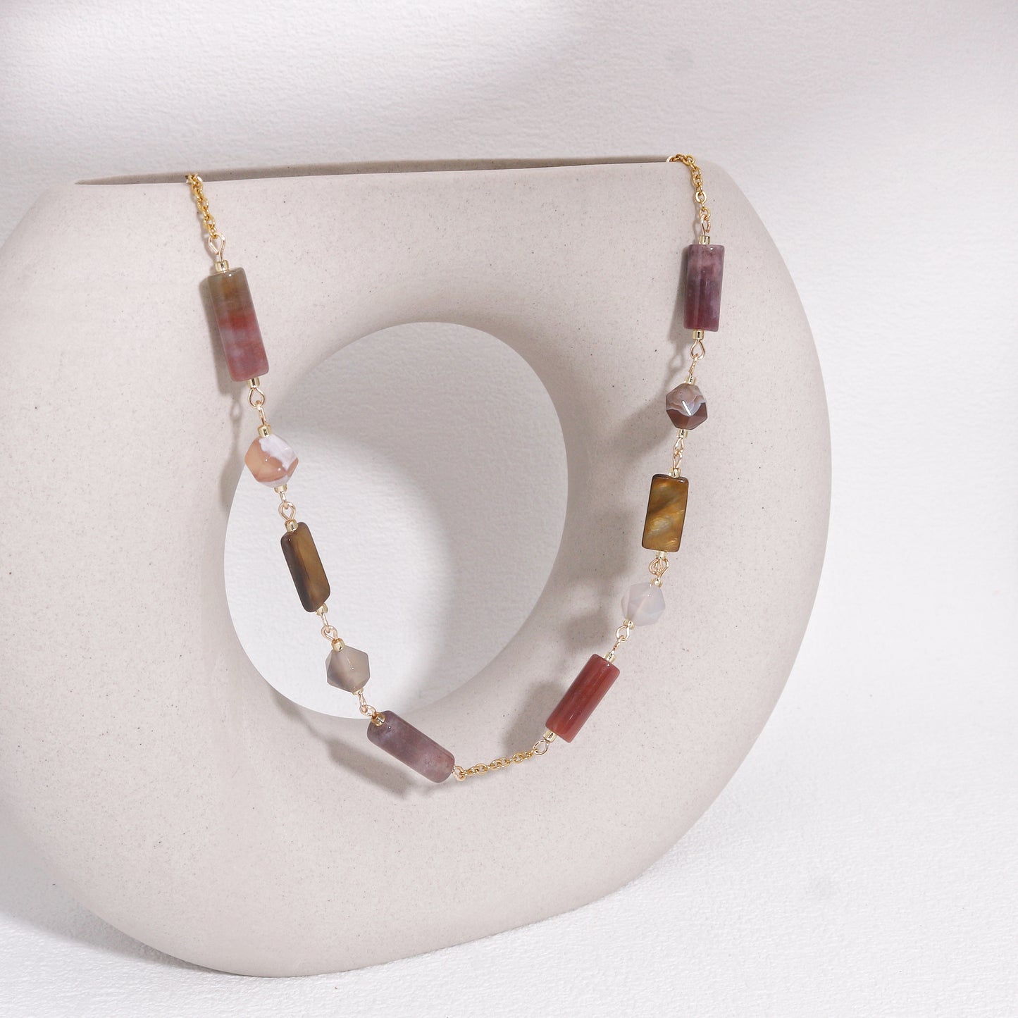 Stoned Essentials Natural Tourmaline Luxury Necklace