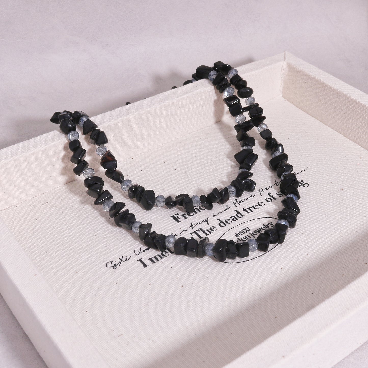 Lily Black Onyx Luxury Statement Necklace