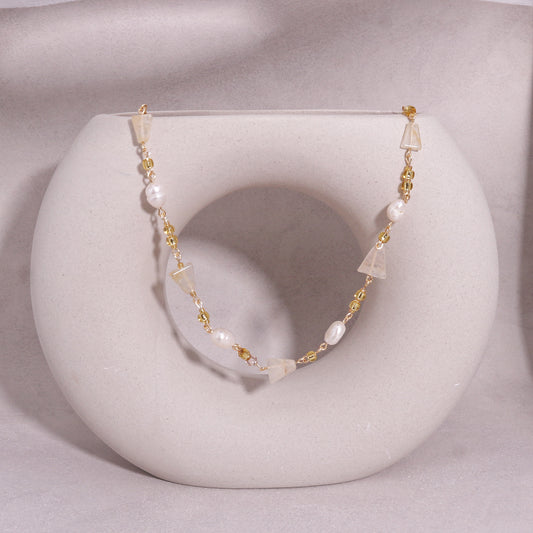 Lilith Rose Quartz Goldrush Necklace