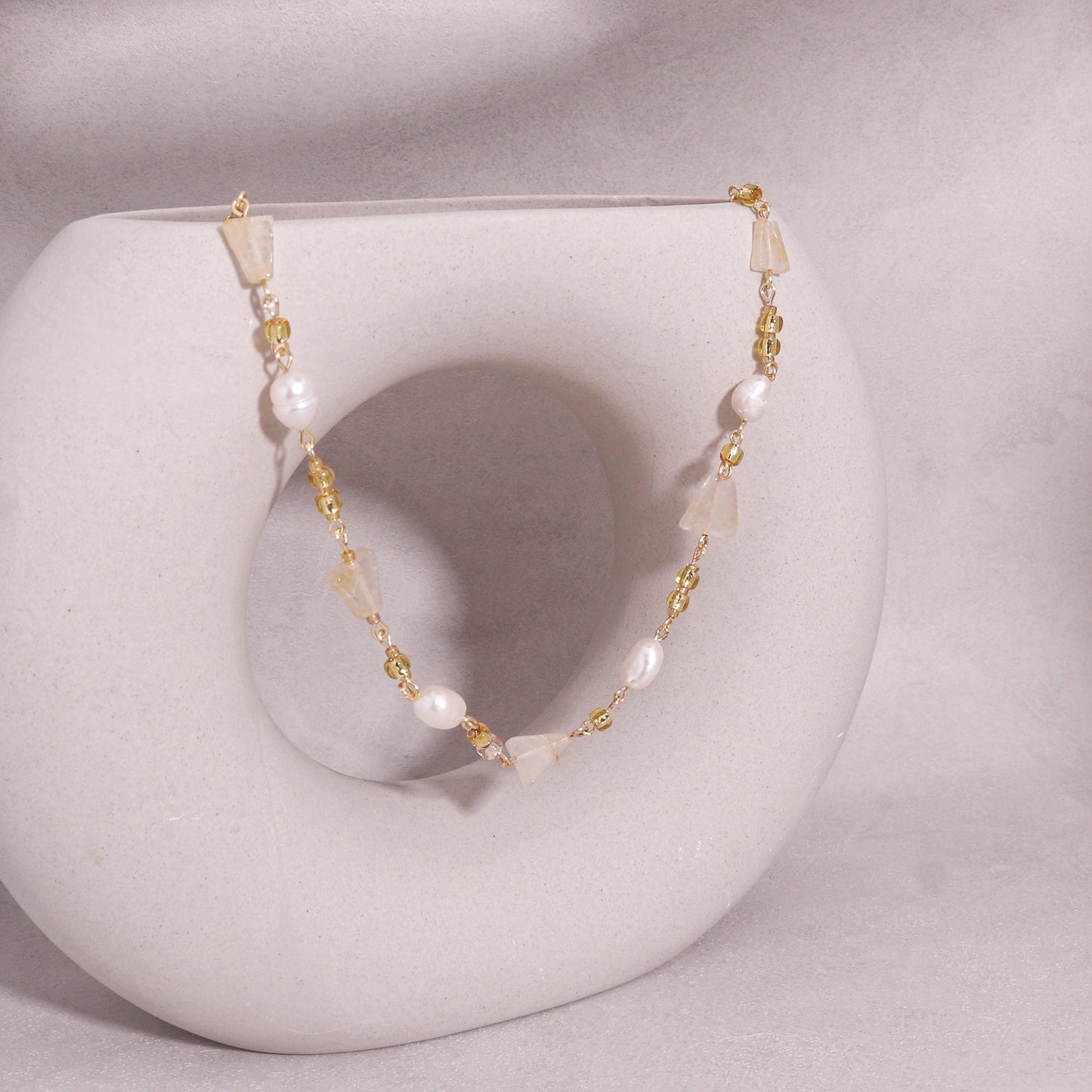 Lilith Rose Quartz Goldrush Necklace