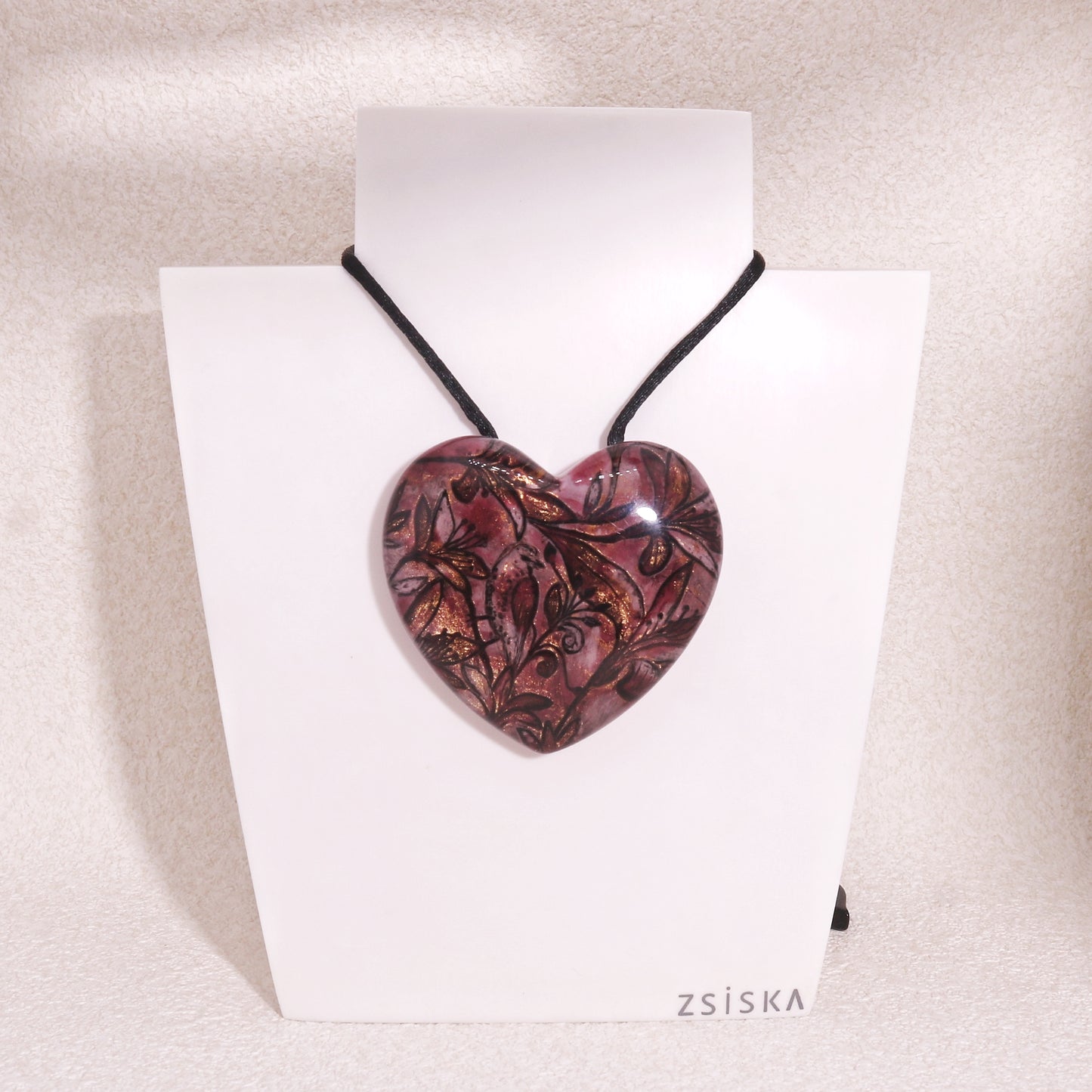 RENAISSANCE Pink Heart Pendant