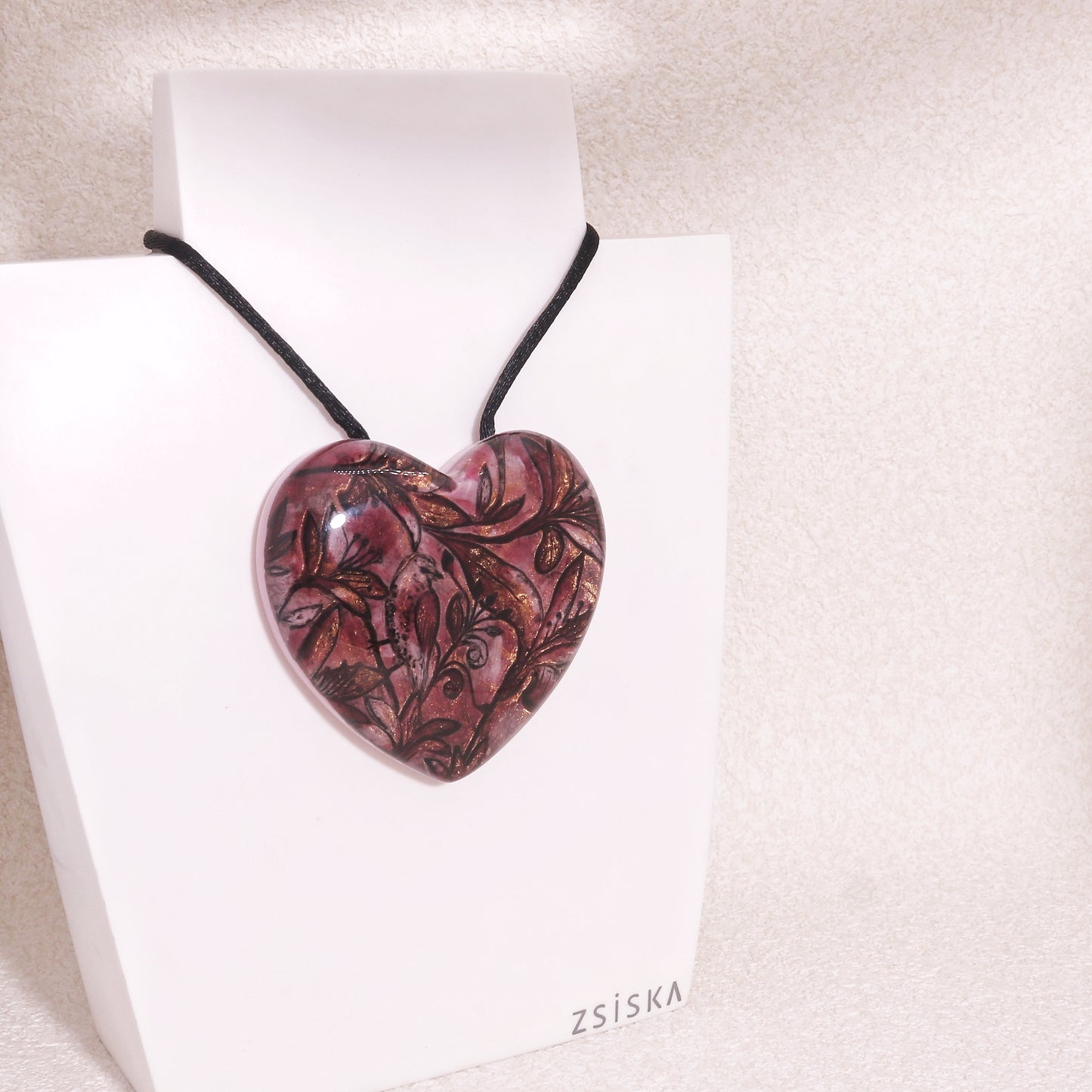 RENAISSANCE Pink Heart Pendant