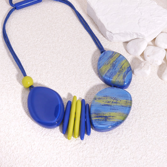 ZSISKA -Minerva Blue Yellow Necklace