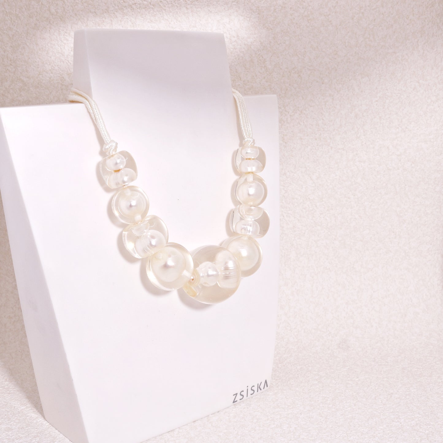 Bubbling Pearl 9 Bead Pearl Necklace