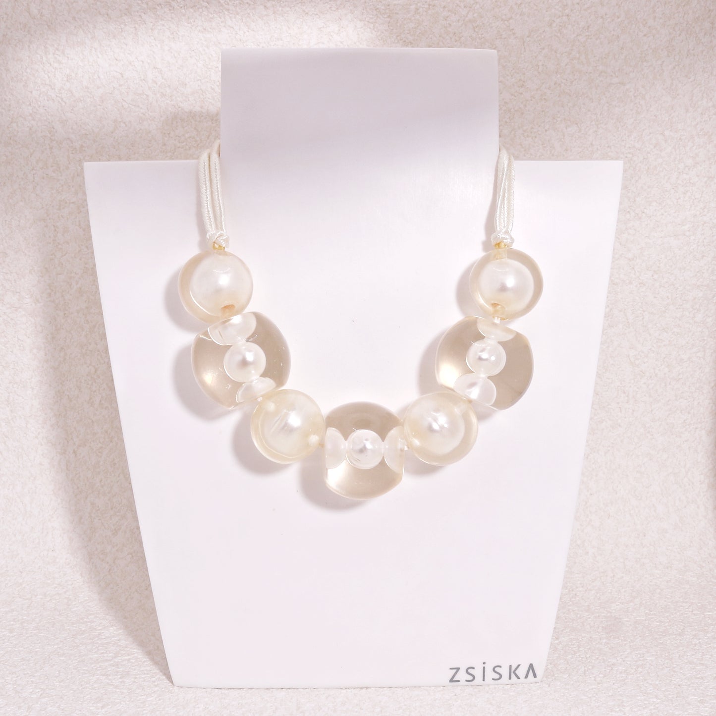 Bubbling Pearl 7 Bead Pearl Necklace