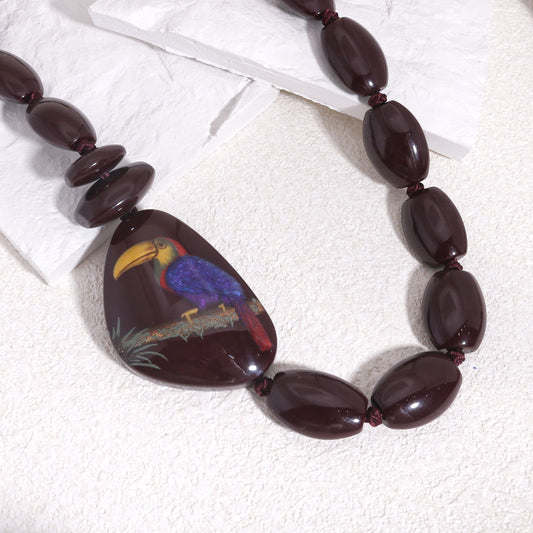TOUCAN Dark Brown Necklace