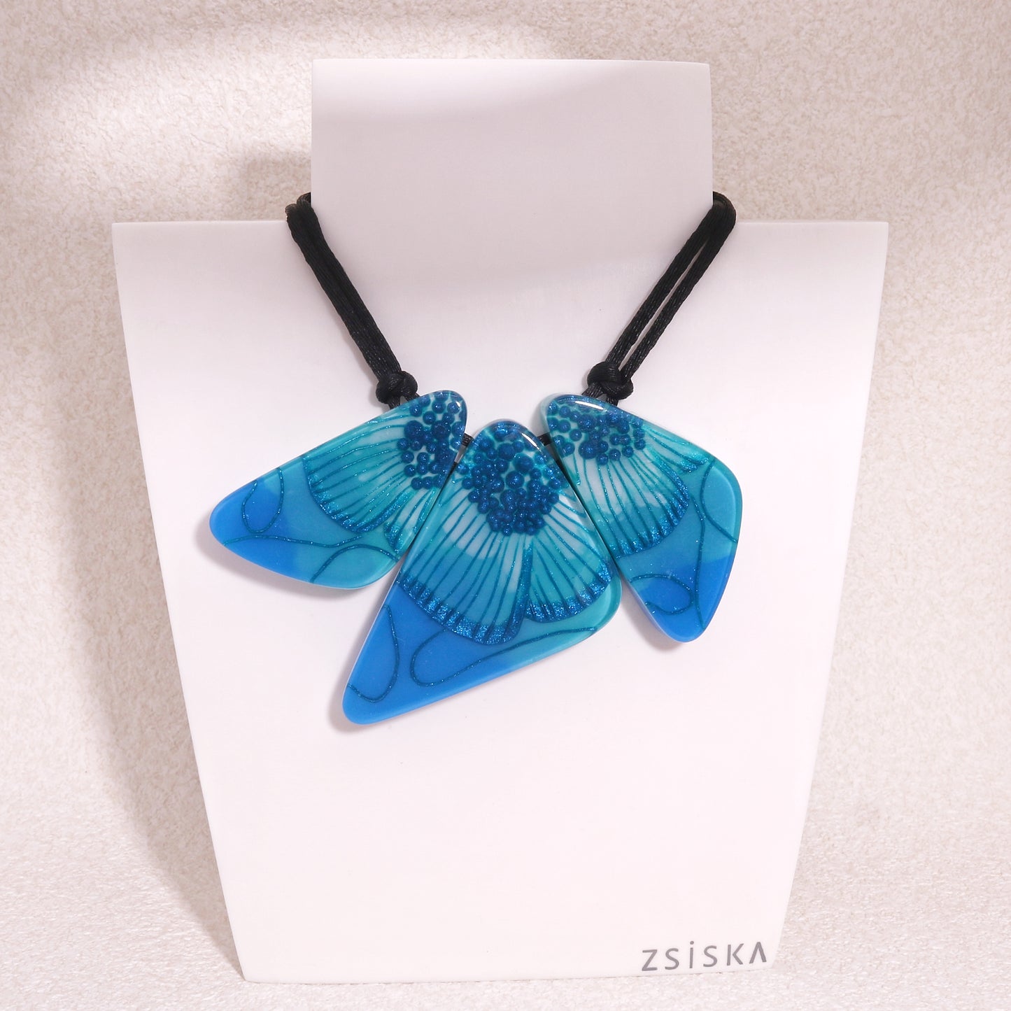 ZSISKA -P Flora -Blue Flora Necklace