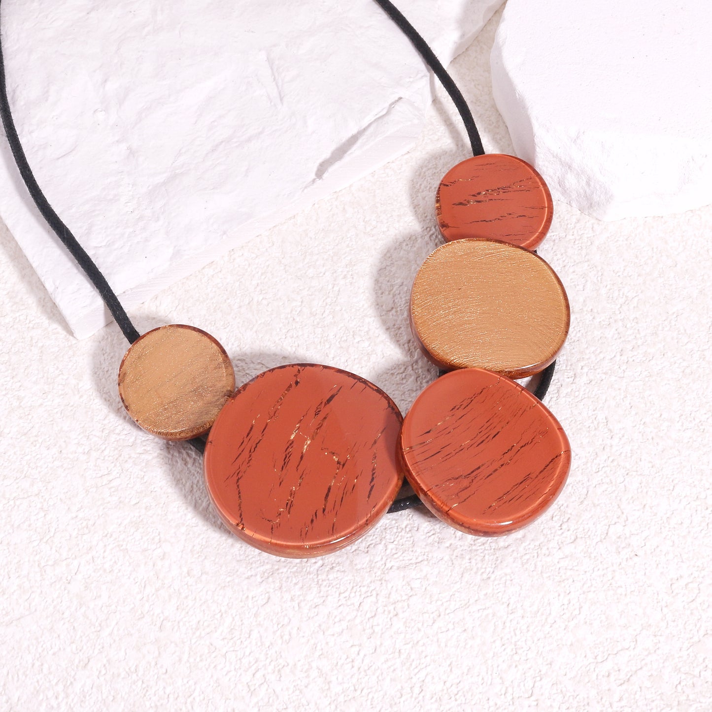 Selene Orange Circle Necklace