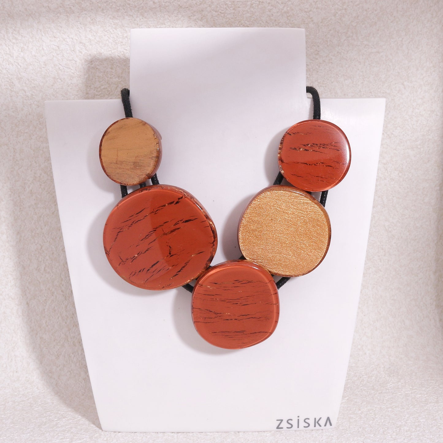 Selene Orange Circle Necklace
