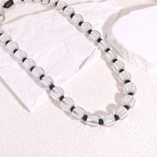 PRECIOUS Signature Silver Foil Necklace