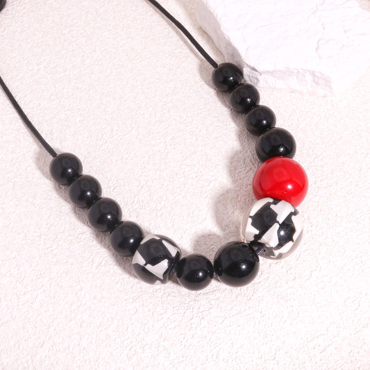 AUDREY Long Necklace Red