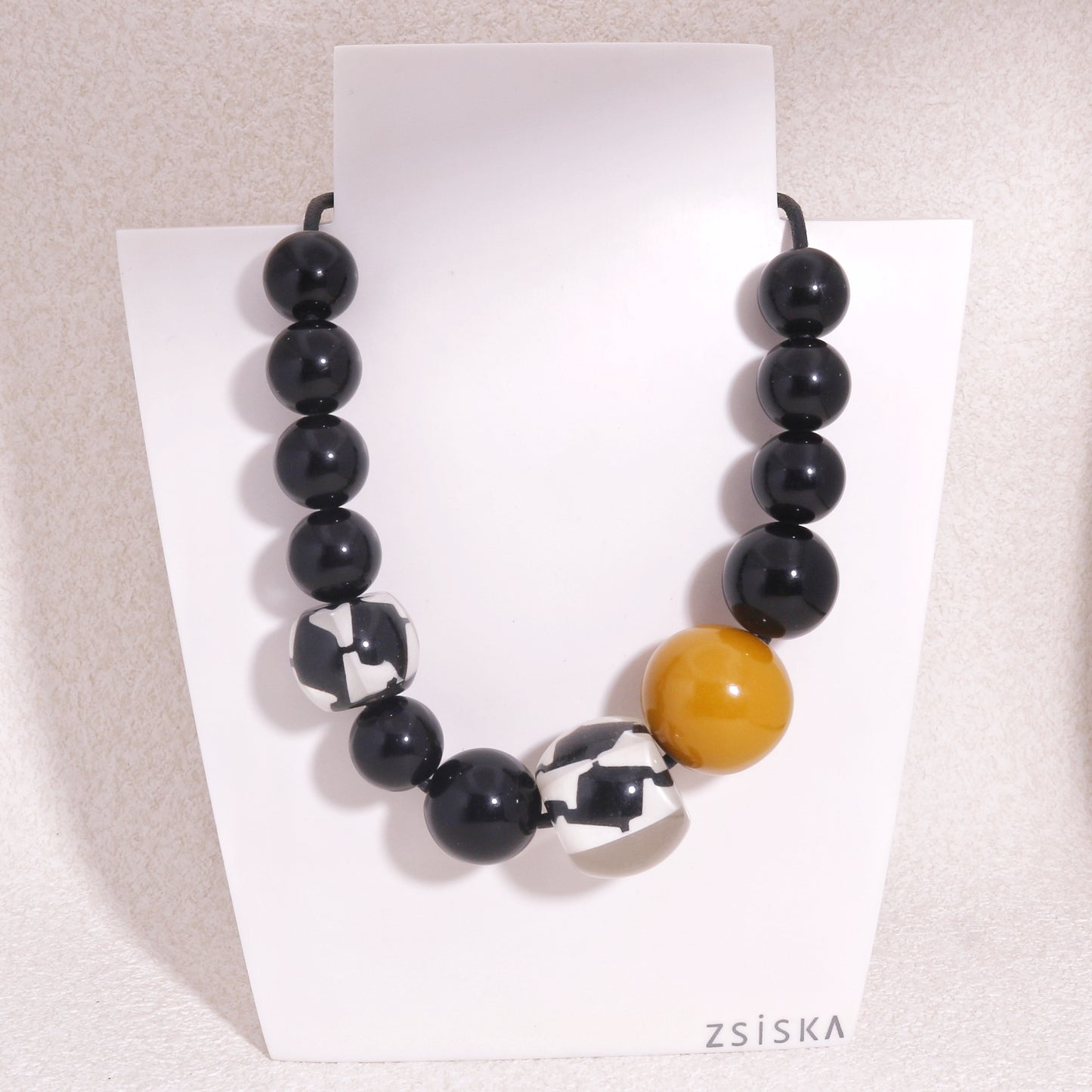 AUDREY Long Necklace Mustard Yellow
