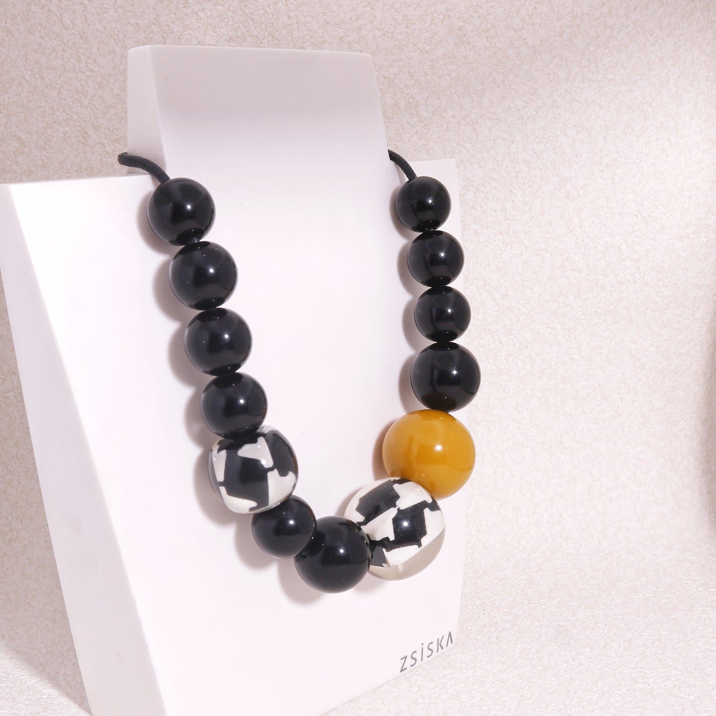 AUDREY Long Necklace Mustard Yellow