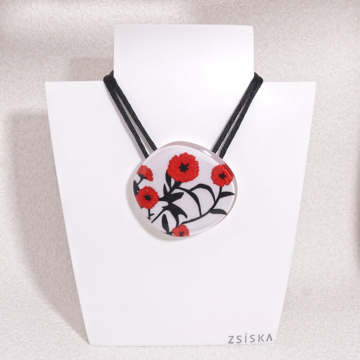 Baila - Red Floral Pendant