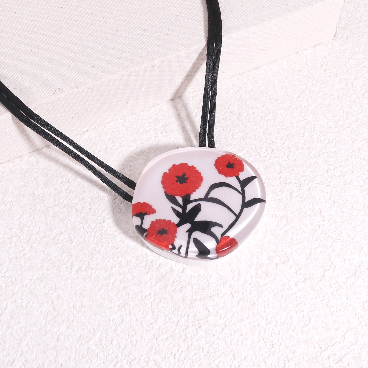 Baila - Red Floral Pendant