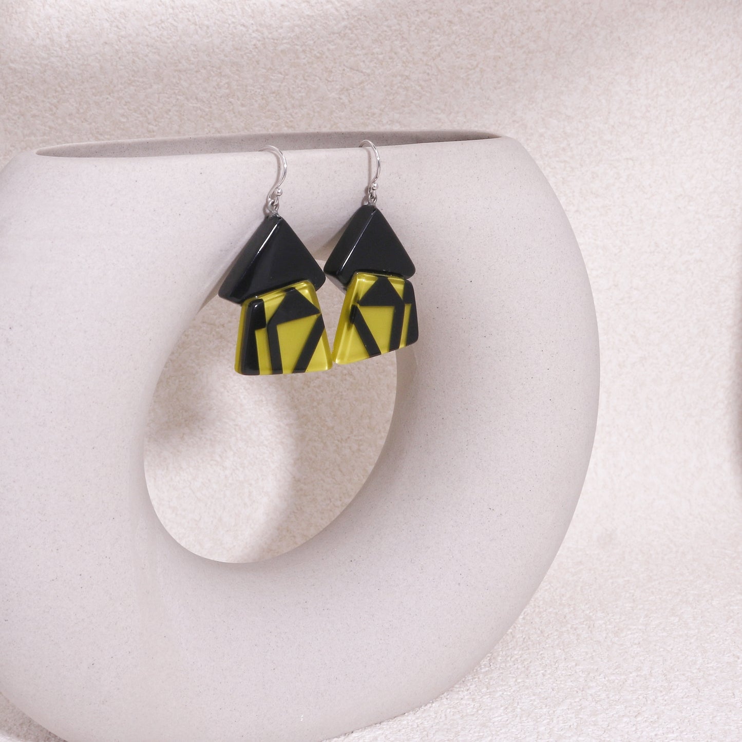 URBANA Short Dangle Earrings Yellow