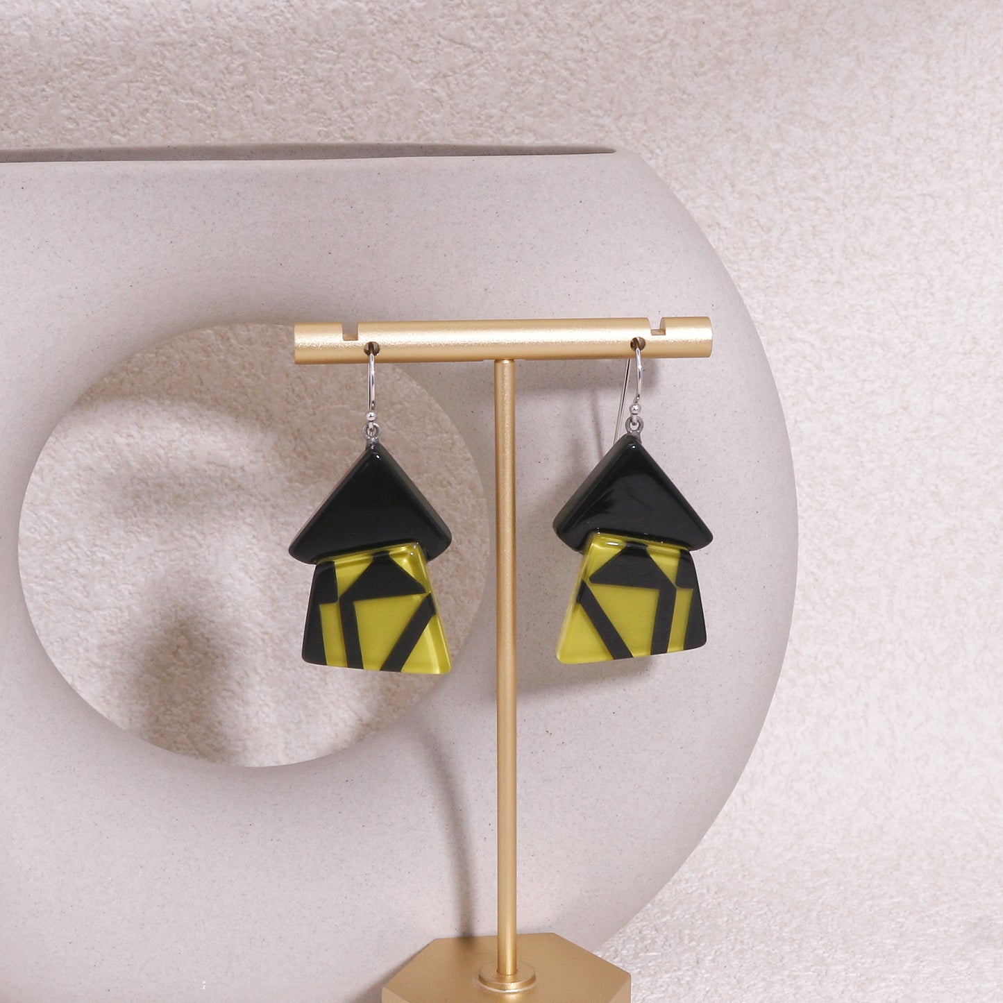 URBANA Short Dangle Earrings Yellow