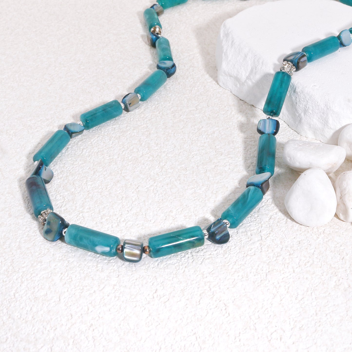 Sheila Moss Green Agate Handmade Necklace