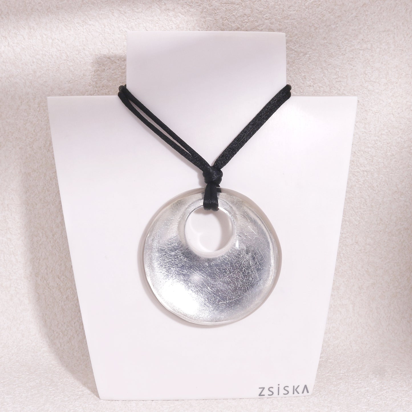 PRECIOUS Silver Foil Statement Pendant