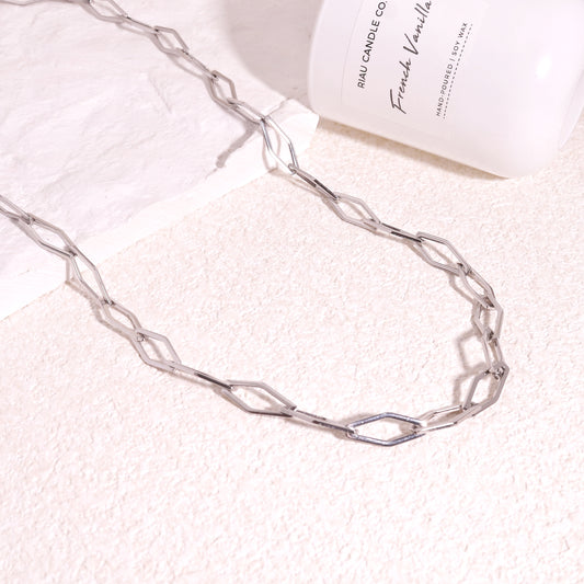 Azura Minimalist Steel Link Chain Necklace