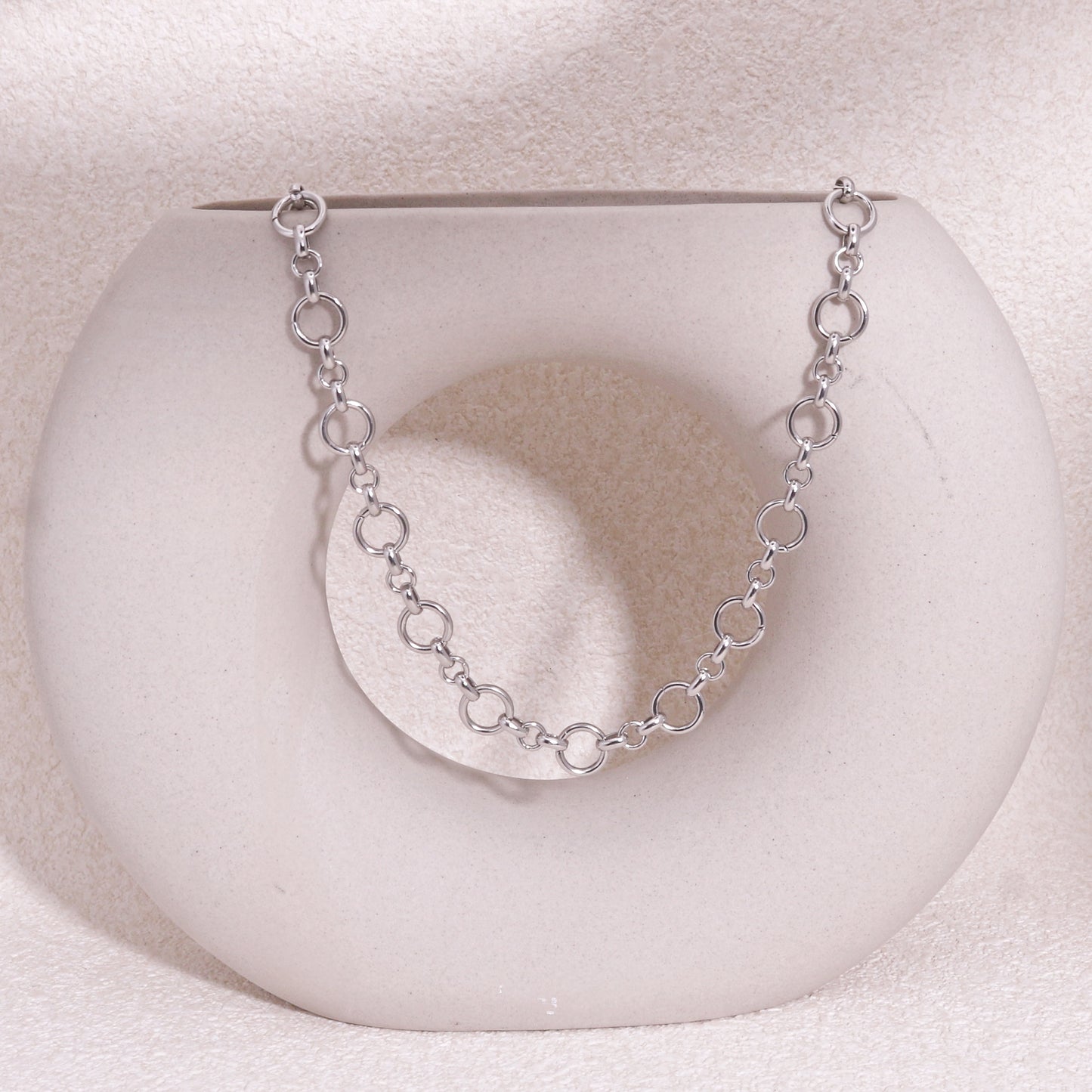 Indira Circular Orbit Steel Necklace
