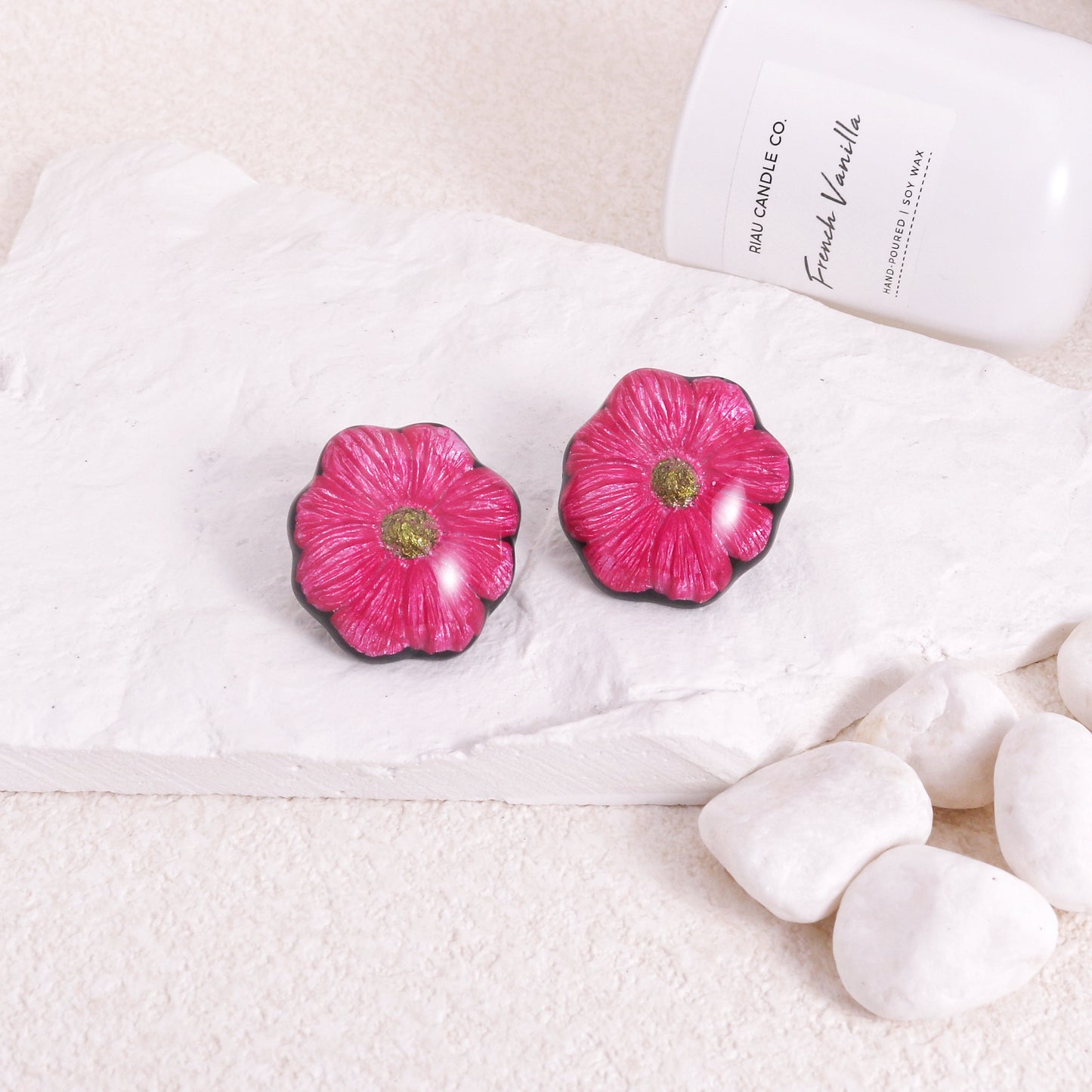 GARLAND Floral Statement Stud Earrings