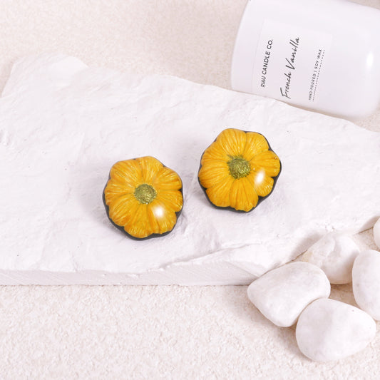 GARLAND Floral Statement Stud Earrings