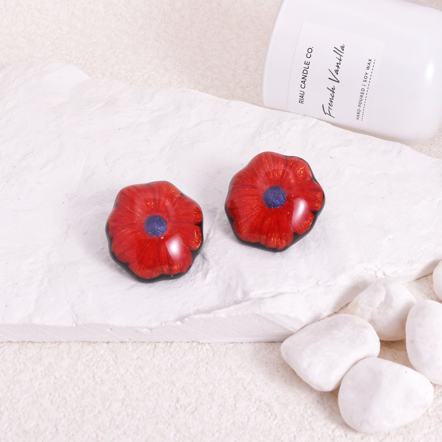 GARLAND Floral Statement Stud Earrings