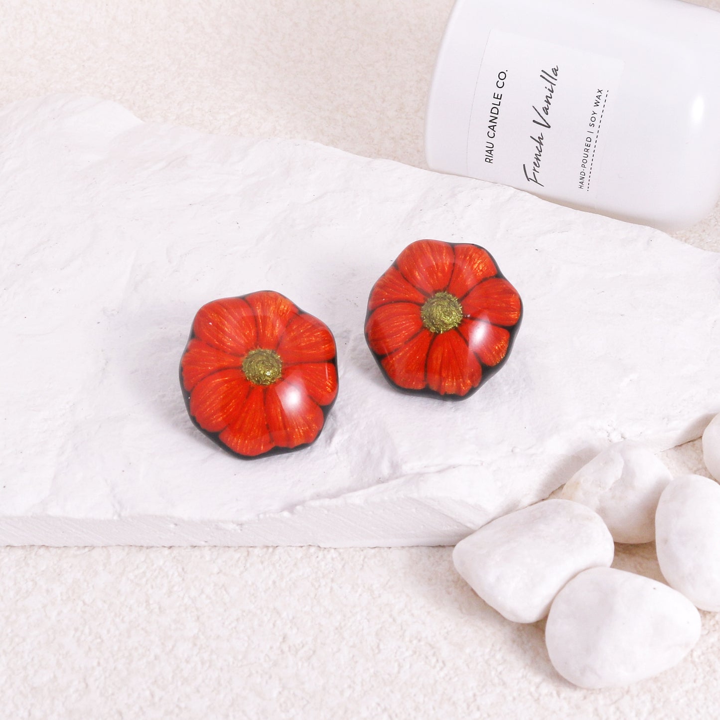 GARLAND Floral Statement Stud Earrings