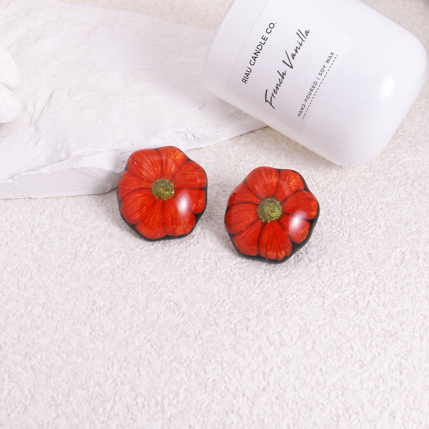 GARLAND Floral Statement Stud Earrings