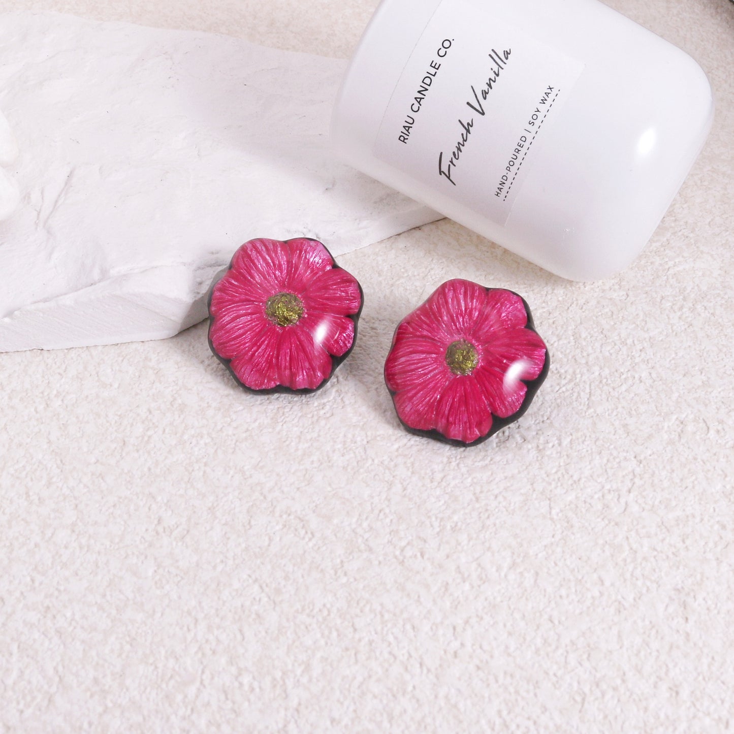 GARLAND Floral Statement Stud Earrings