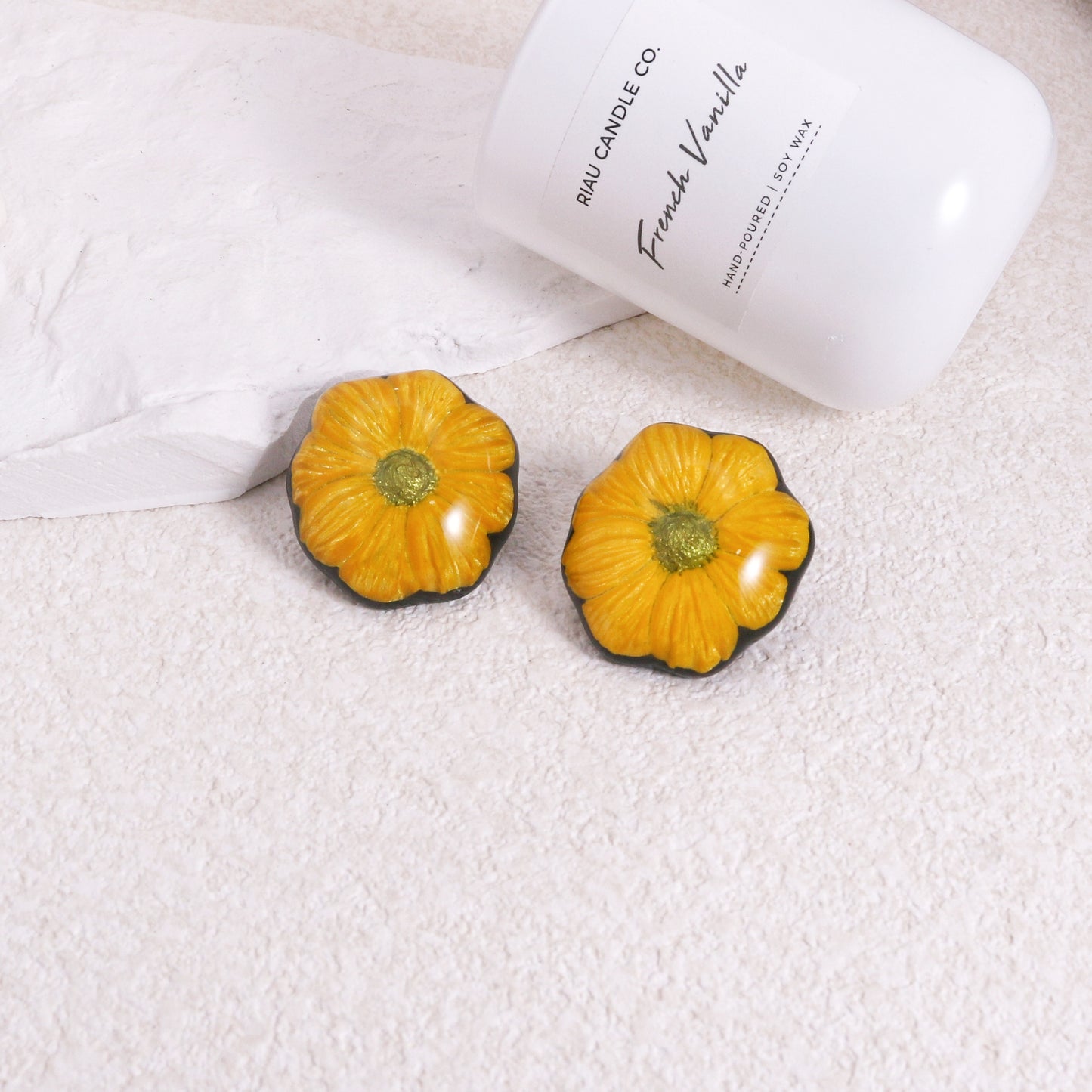 GARLAND Floral Statement Stud Earrings